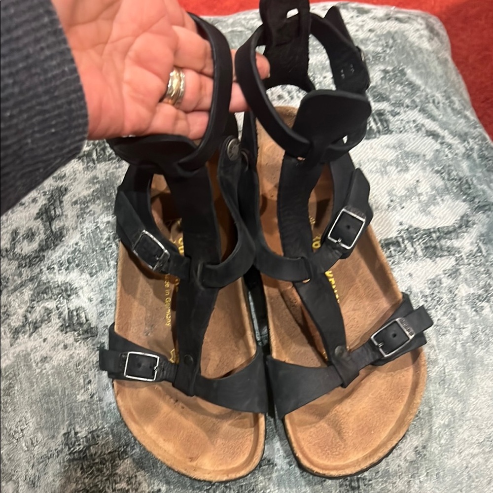 Birkenstock Black Strappy Sandals - Picture 5 of 6
